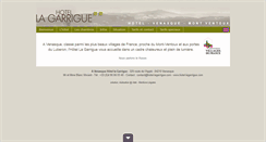 Desktop Screenshot of hotel-lagarrigue.com